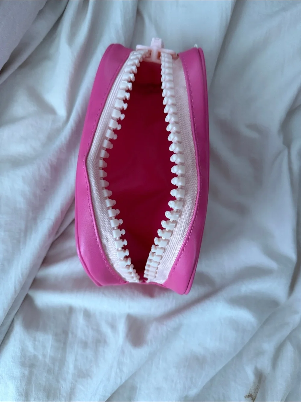 Barbie Hot Pink Cosmetic Pouch with White Logo